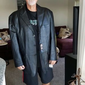 Black leather jacket